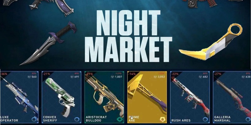Người chơi cũng có cơ hội nhận được các loại dao cấp Vàng trong Valorant Night Market